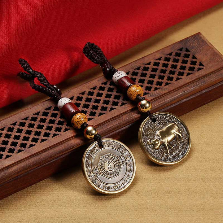 Chinesischer Sternzeichen-Kupfer-Glücks-Schlüsselanhänger als Dekoration - image 1