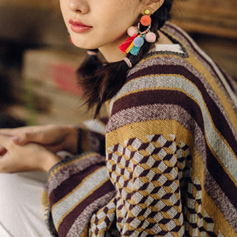 Tibetischer Schal mit Buddha Stonesn, klassisches Muster, Winter, gemütlich, warm, Reiseschal - image 14