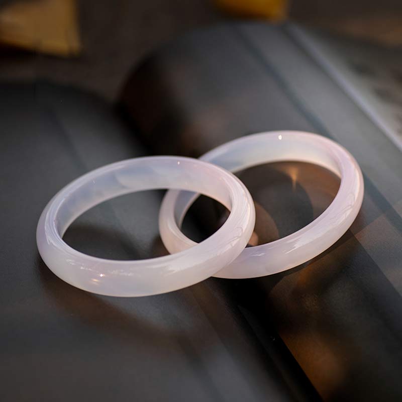 Buddha Stones Natural Chalcedon Harmony Positive Armband Armreif - image 16