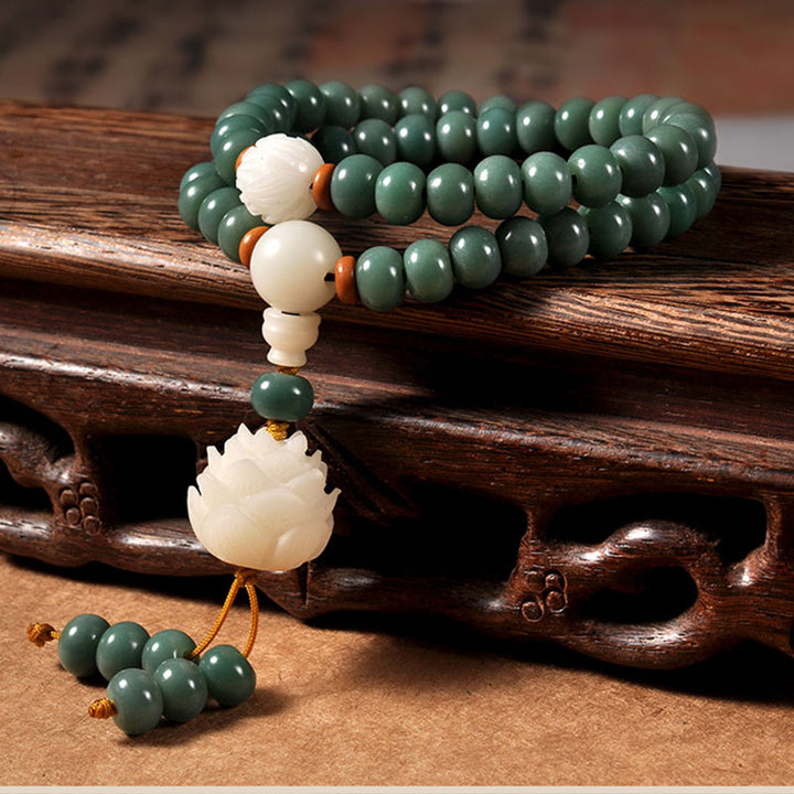 Buddha Stones Lotus Cyan Bodhi Seed Erfolgsarmband - image 1