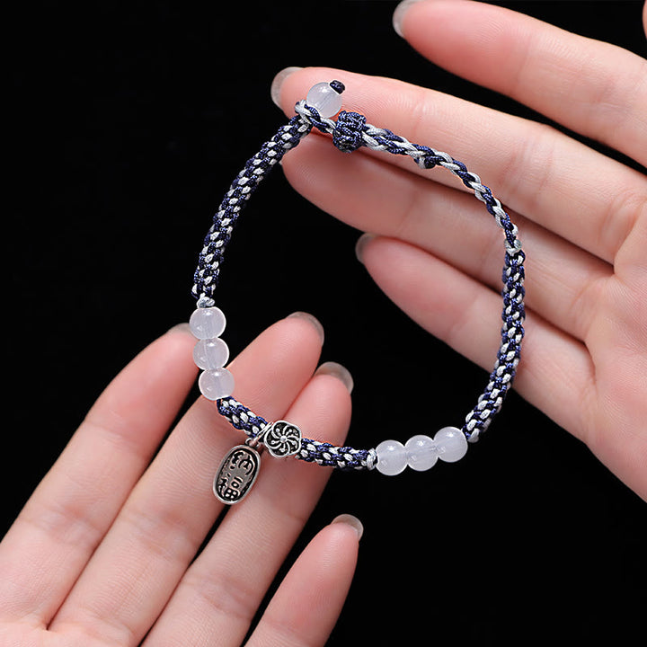 Handgefertigtes Glücksseil-Armband mit Buddha Stonesn - image 2