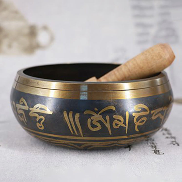 Buddha Stones Tibetische Meditationsschale für Heilung und Achtsamkeit Om Mani Padme Hum Klangschale - image 11