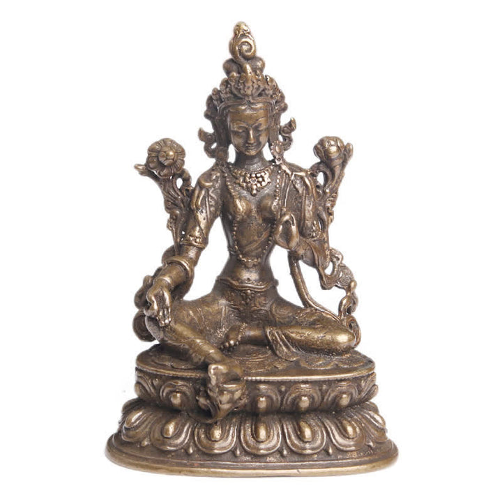 Bodhisattva Green Tara Calm Hope Kupfer Statue Dekoration - image 8
