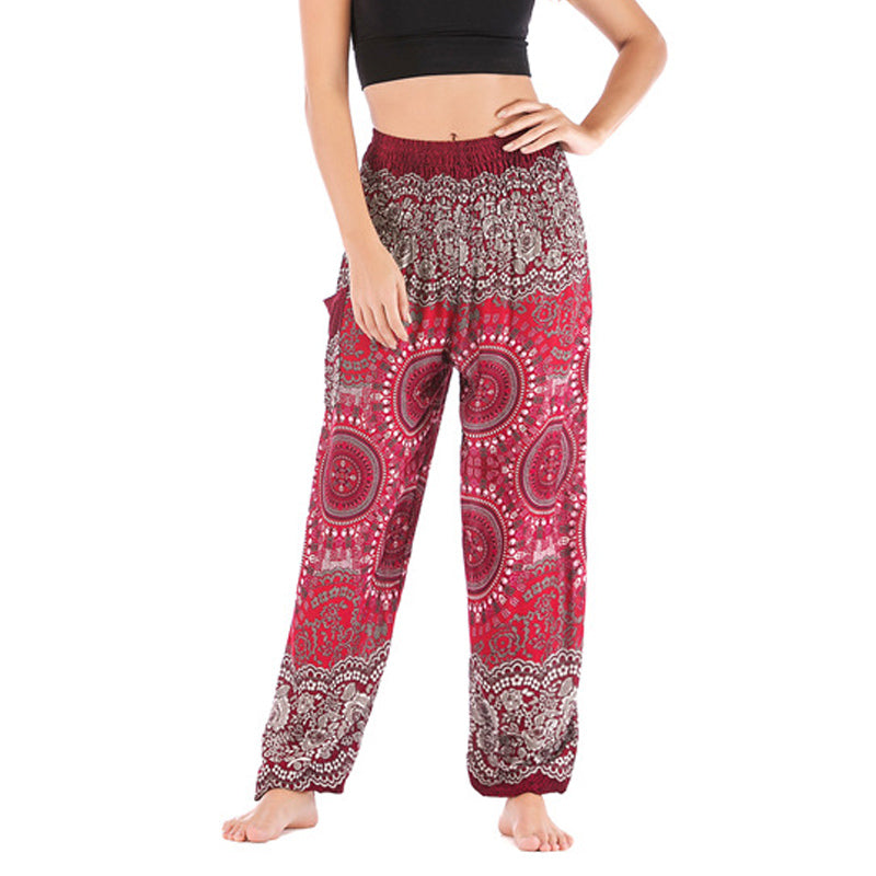 Buddha Stones Boho Lose Haremshose Damen Yogahose