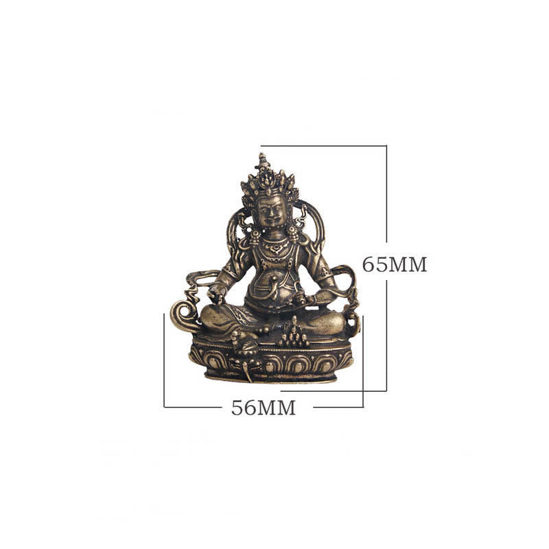 Gelbe Jambhala Bodhisattva Figur Serenity Kupfer Statue Dekoration - image 9