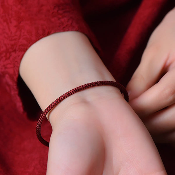 Buddha Stones, schlichtes Design, handgefertigtes Glücksgeflecht-Manschettenarmband - image 10