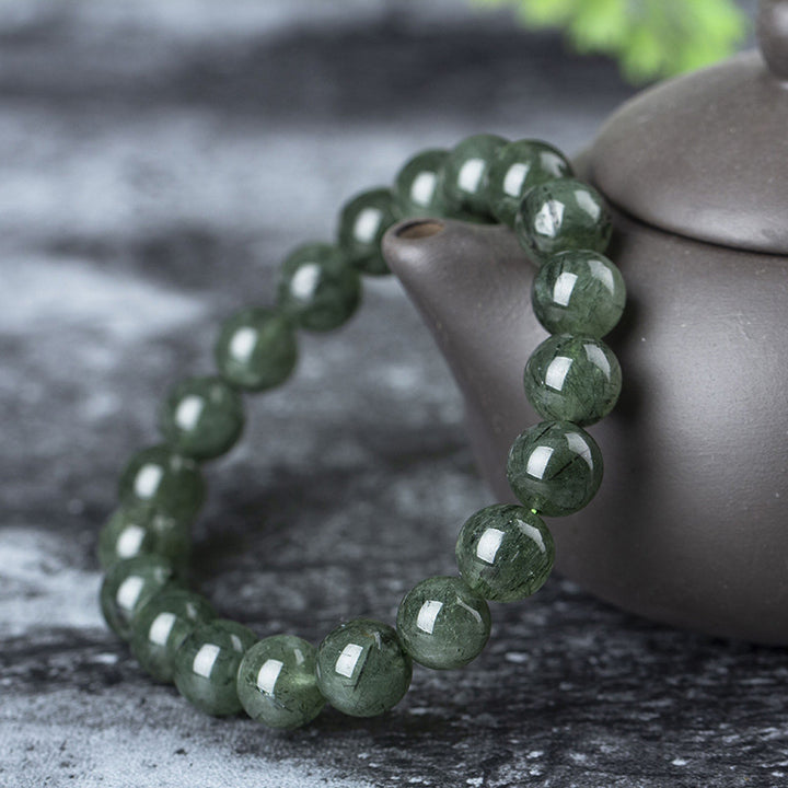 Armband mit Buddha Stonesn, natürlichem grünen Kristall, Segen, Reichtum - image 12