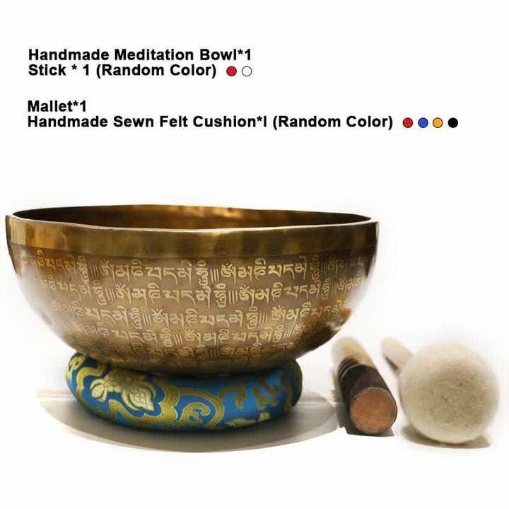Handgefertigte Sutra-Klangschale für Heilung und Meditation. Klangschalen-Set mit positiver Energie - 7,87 Zoll (20 cm) - image 4