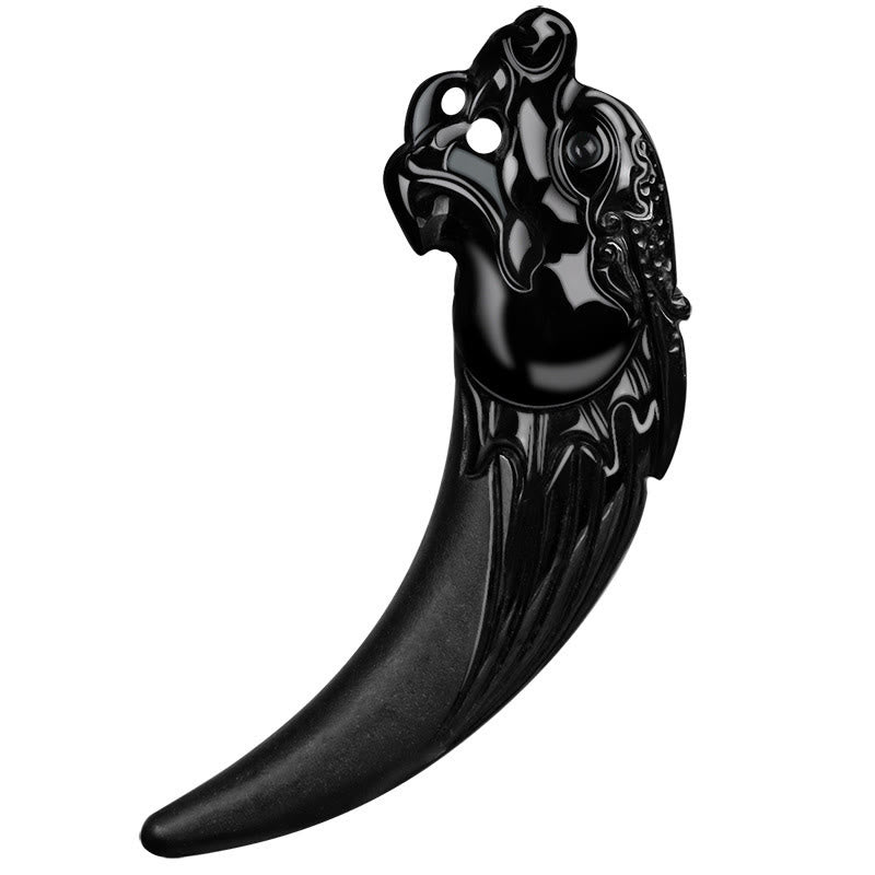 Buddha Stones, natürliche schwarze Jade, chinesisches Sternzeichen, Drachenzahn-Muster, Schutz-Halsketten-Anhänger - image 8