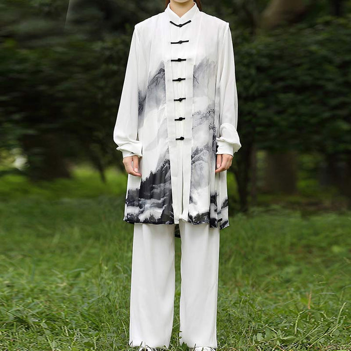 3-teiliges Unisex-Kleidungsset mit Tuschemalerei, Meditation, Gebet, spiritueller Zen-Tai-Chi-Qigong-Praxis - image 7