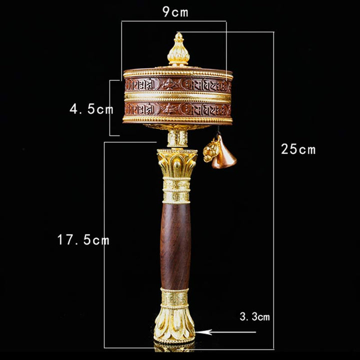 Tibetische Gebetsmühle mit sechs wahren Worten, Kupfer-Balance-Dekoration - image 13
