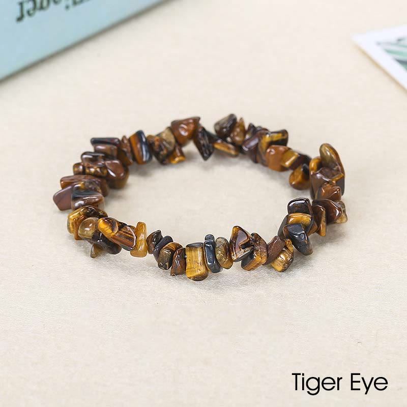Armband aus natürlich geformtem, unregelmäßig geformtem Kristallstein – wohltuende Wärme - Tigerauge (Handgelenkumfang: 15-16 cm) - image 61