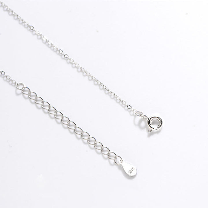 Buddha Stones 925 Sterling Silber Weißer Achat Fu Charakter Glück Halskette Anhänger - image 5