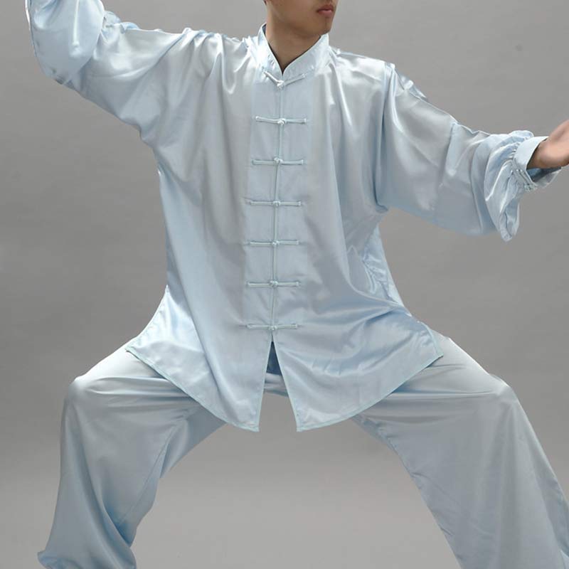 Buddha Stones, einfaches Muster, Meditation, Gebet, spirituell, Zen, Tai Chi, Qigong, Praxis, Unisex-Kleidungsset - Hellblau - 3XL– Passend für US/ UK/AU/ EU-Größe 2XL - image 13
