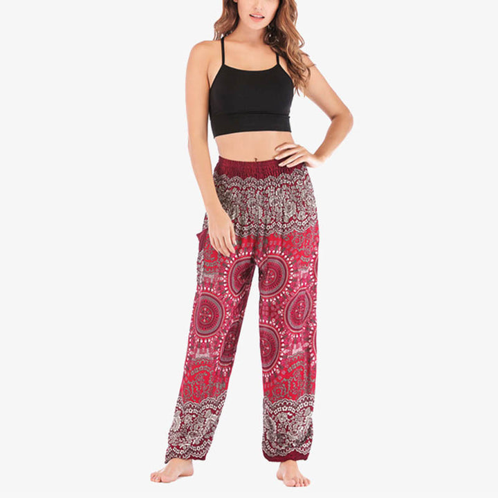 Buddha Stones Boho Lose Haremshose Damen Yogahose