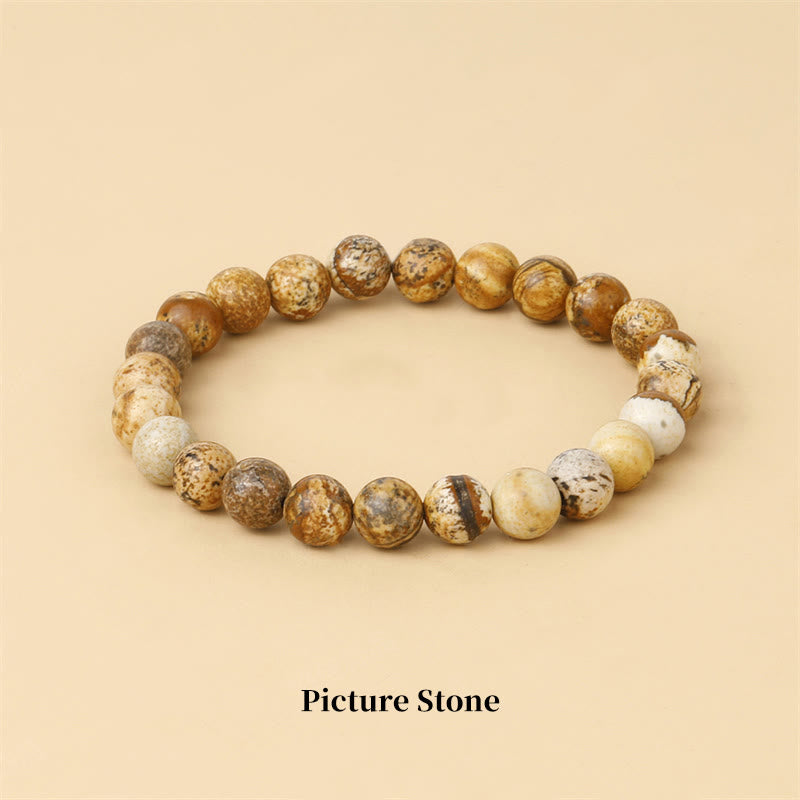 Buddha Stones Naturstein-Quarz-Heilperlen-Armband