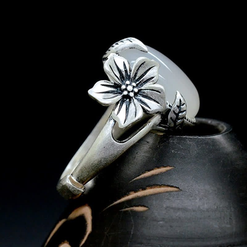 Ring für positive Harmonie aus 990er-Sterlingsilber mit natürlichem Chalcedon und Pflaume - image 15