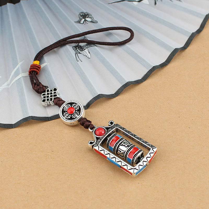 Sechs wahre Worte Gebetsmühle Drehknoten Segen Schlüsselanhänger Dekoration - image 6