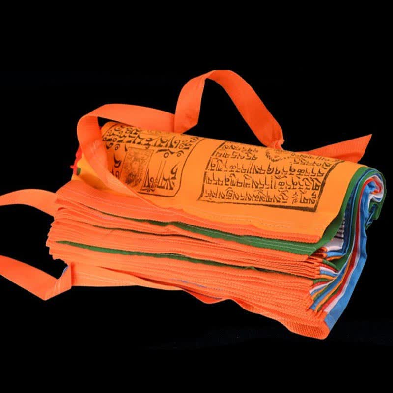 Tibetische 5-Farben-Windhorse-Schriften verheißungsvolle Outdoor-Gebetsfahne - 50 m - image 0