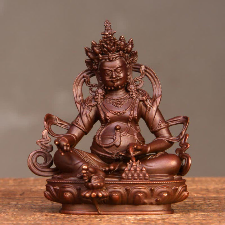 Gelbe Jambhala Bodhisattva Figur Mitgefühl Kupfer Statue Home Office Dekoration - 10 cm × 6 cm × 12 cm - image 8
