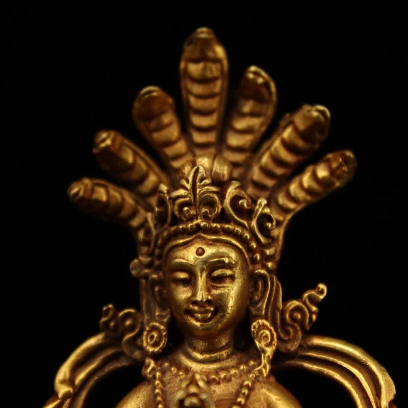 Bodhisattva Nagarjuna Schutz Kupfer Statue Dekoration - image 4