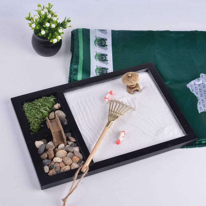 Koi-Fisch, kleine Brücke, ruhige Friedensmeditation, Zen-Gartendekoration - image 1