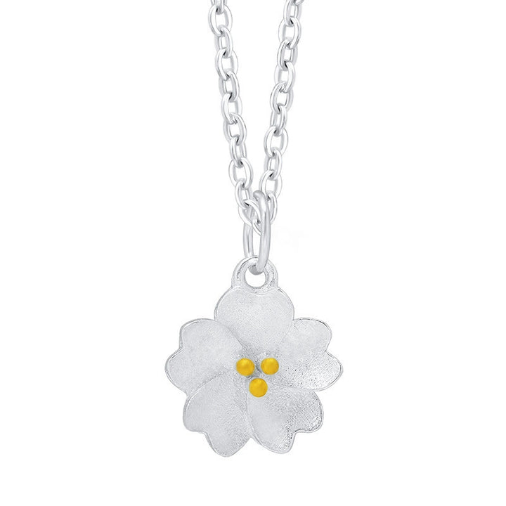 Buddha Stones 925 Sterling Silber Kirschblüten-Blumen-Segen-Halskettenanhänger - image 10