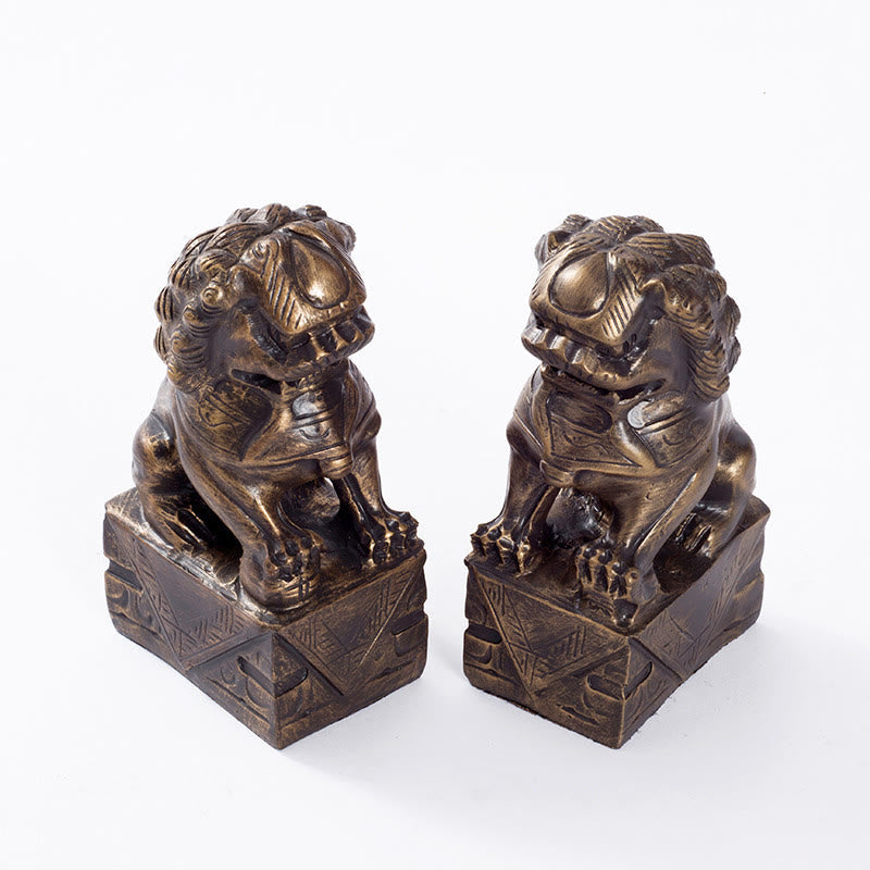 2 Stück Löwen-Statue, Mut, Stärke, Kunstharz, Heim- und Bürodekoration - image 9