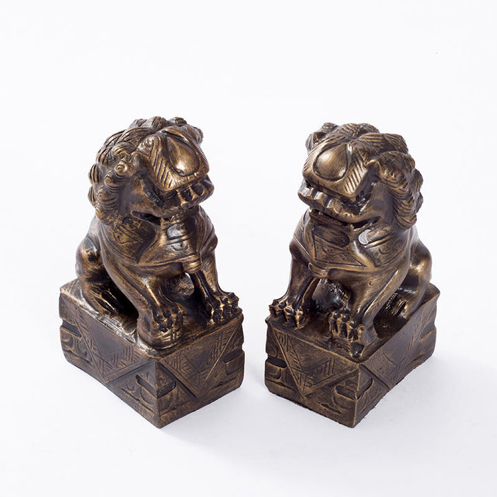 2 Stück Löwen-Statue, Mut, Stärke, Kunstharz, Heim- und Bürodekoration - image 9