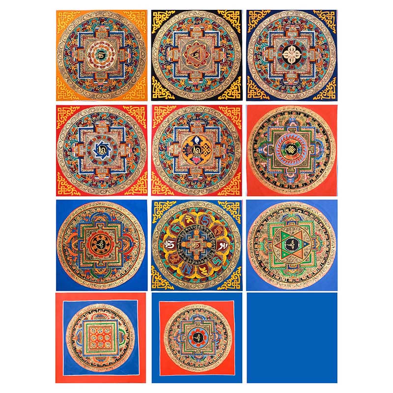 Tibetisches handgefertigtes Thangka-Gemälde, Segens-Thangka-Blindbox, zufälliges Farbmuster