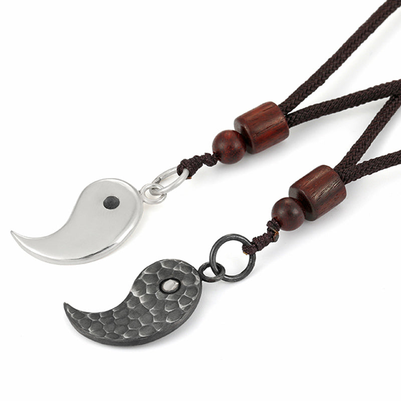 Buddha Stones Halskettenanhänger aus 990er Sterlingsilber mit Yin-Yang-Symbol für Balance und Harmonie - image 15