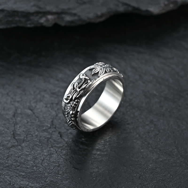 Buddha Stones Dragon Titanstahl-Stimulationsring, drehbar - image 16