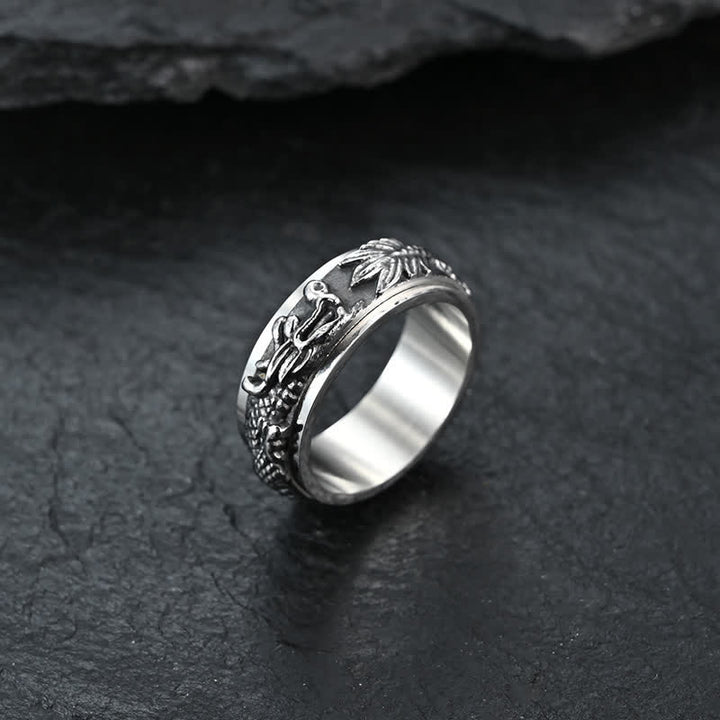 Buddha Stones Dragon Titanstahl-Stimulationsring, drehbar - image 16