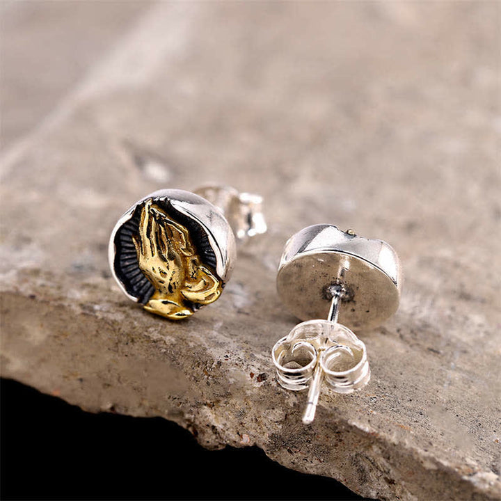 Namaste-Gleichheits-Ohrstecker aus 925er-Sterlingsilber - image 2