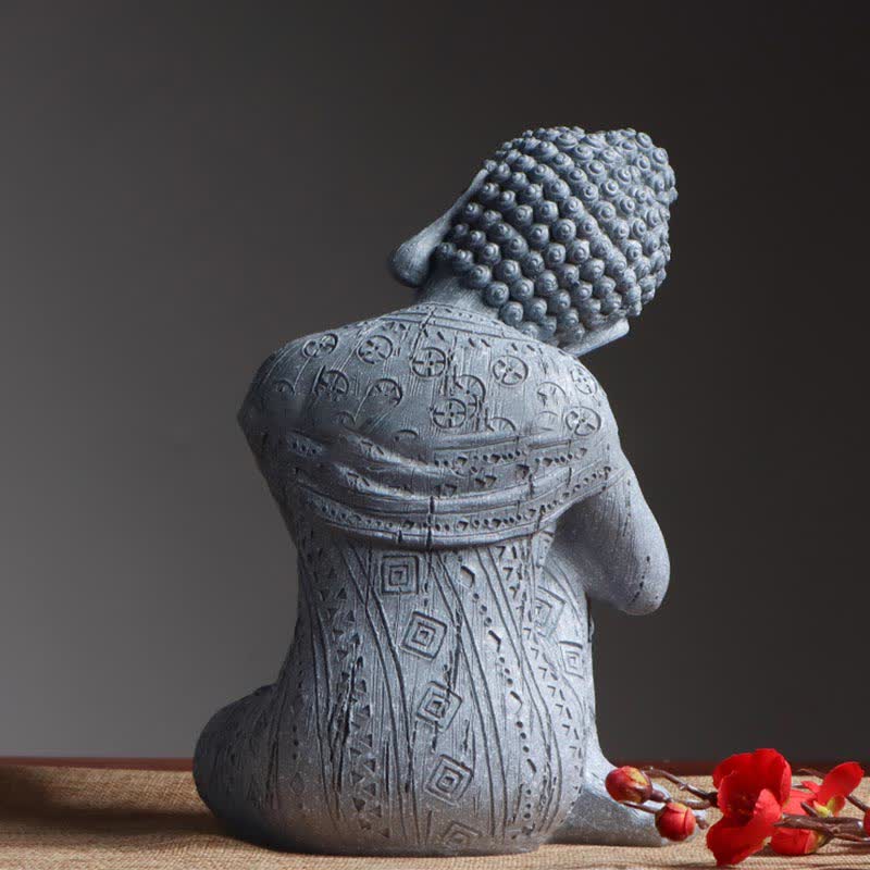 Tibetische meditierende Buddha-Statue, Serenity, Kunstharz, Dekoration - image 9