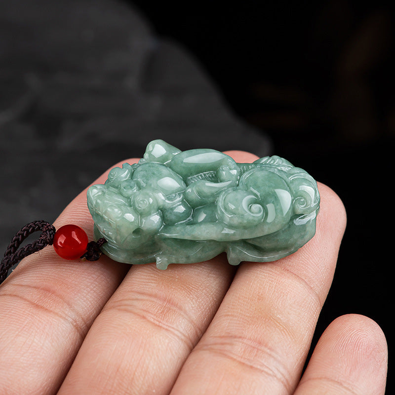 Buddha Stones Jade PiXiu Reichtum Glück String Halskette Anhänger - image 5