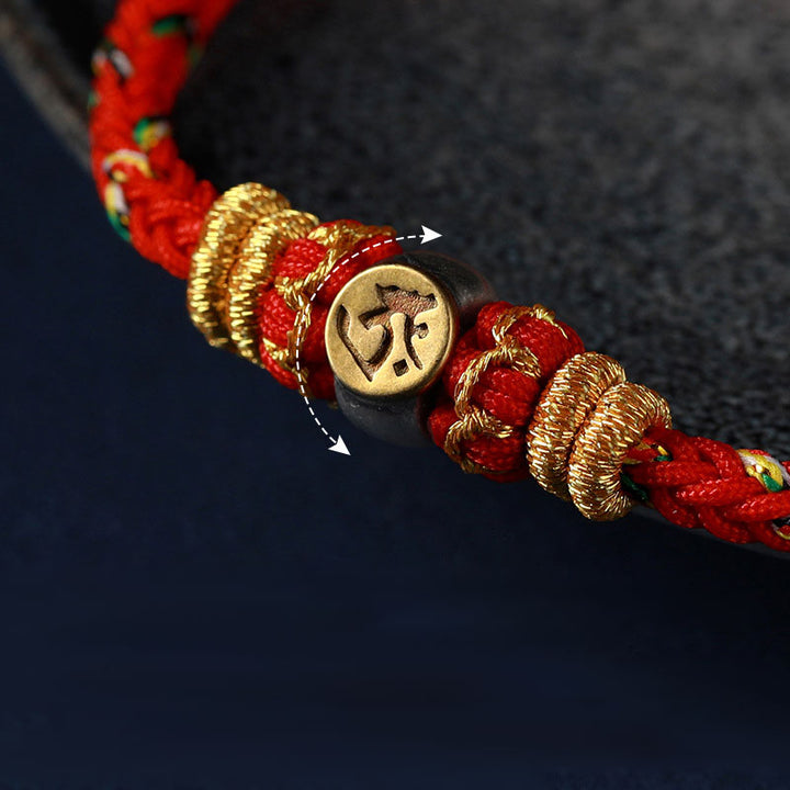 Buddha Stones Chinesisches Sternzeichen Natal Buddha Silber Glück geflochtenes Armband - image 7