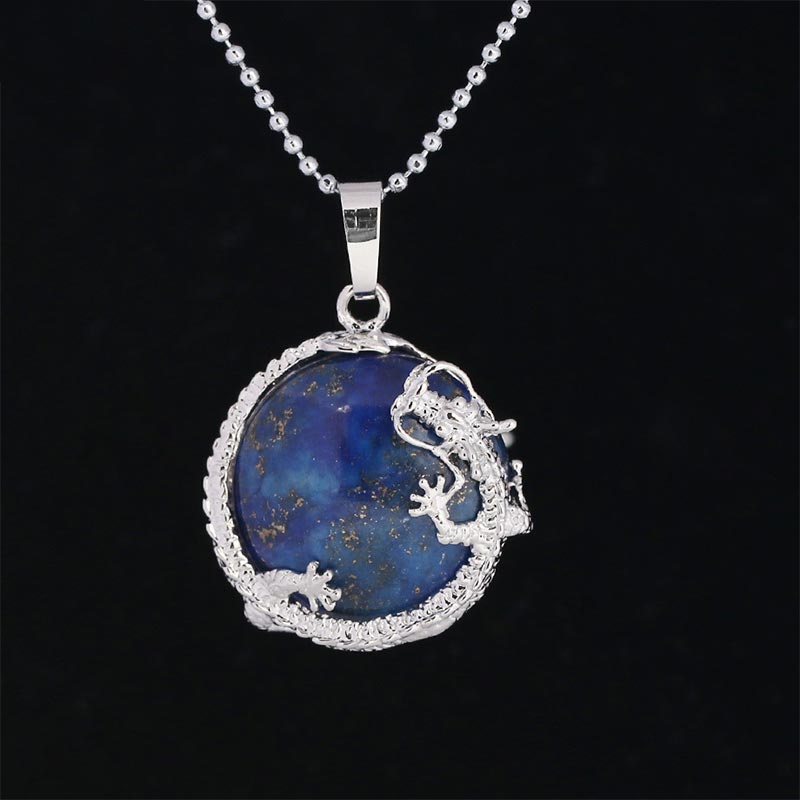 Buddha Stones, chinesischer Drache, natürlicher Quarzkristall, heilende Energie, Halsketten-Anhänger - Lapislazuli - image 17