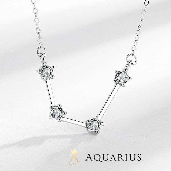 Buddha Stones 925 Sterling Silber 12 Sternbilder des Tierkreises Astrologie Segen Halskette Anhänger - Wassermann - image 17