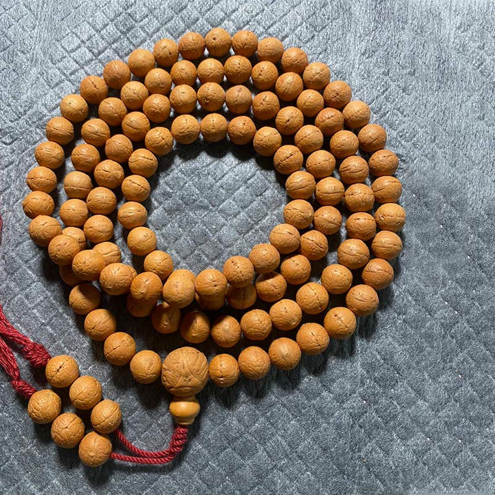 Buddha Stones 108 Mala Perlen Nepal Bodhi Samen Glück Reichtum Quastenarmband