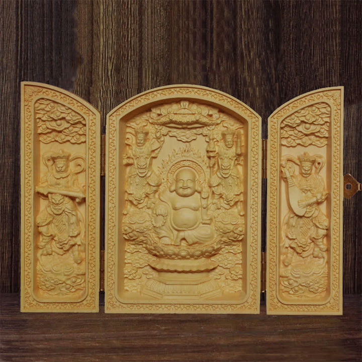 Tausendarmiger Avalokitesvara Kwan Yin Buddha Buchsbaum Reichtum Home Dekoration Altar