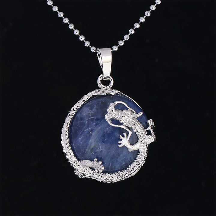 Buddha Stones, chinesischer Drache, natürlicher Quarzkristall, heilende Energie, Halsketten-Anhänger - Sodalith - image 19