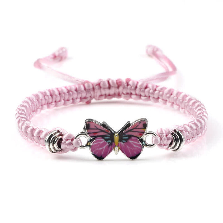 Buddha Stones Butterfly Freedom Love String Charm-Armband