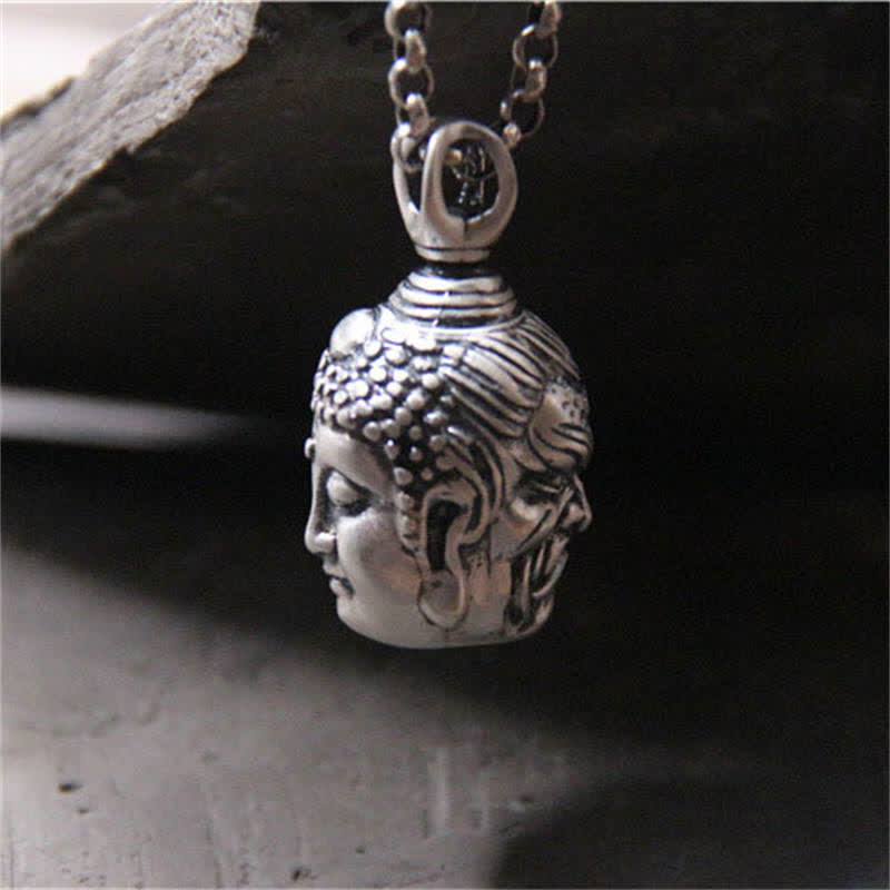 Buddha Stones 999 Sterling Silber Buddha Dämon Gelassenheit Halskette Anhänger - image 4
