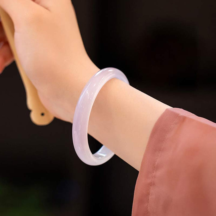 Buddha Stones Natural Chalcedon Harmony Positive Armband Armreif - image 18