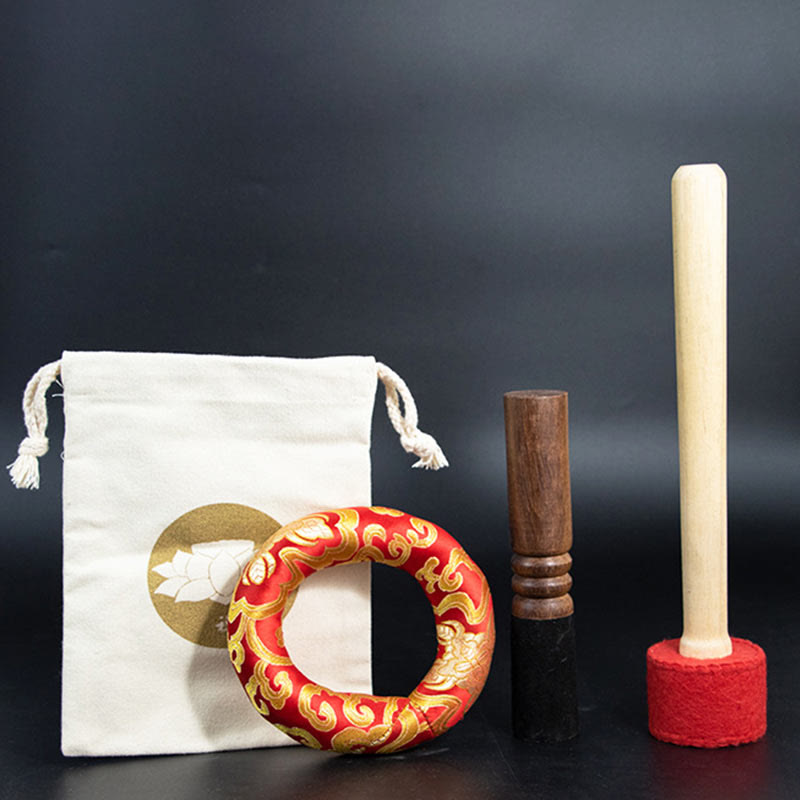 Tibetisches Meditations-Klangschalen-Set, handgefertigt, für Heilung, Yoga und Achtsamkeit - image 11