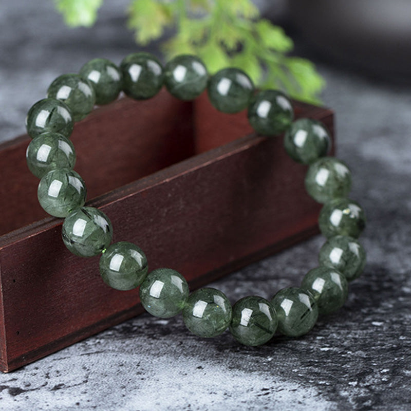 Armband mit Buddha Stonesn, natürlichem grünen Kristall, Segen, Reichtum - image 10