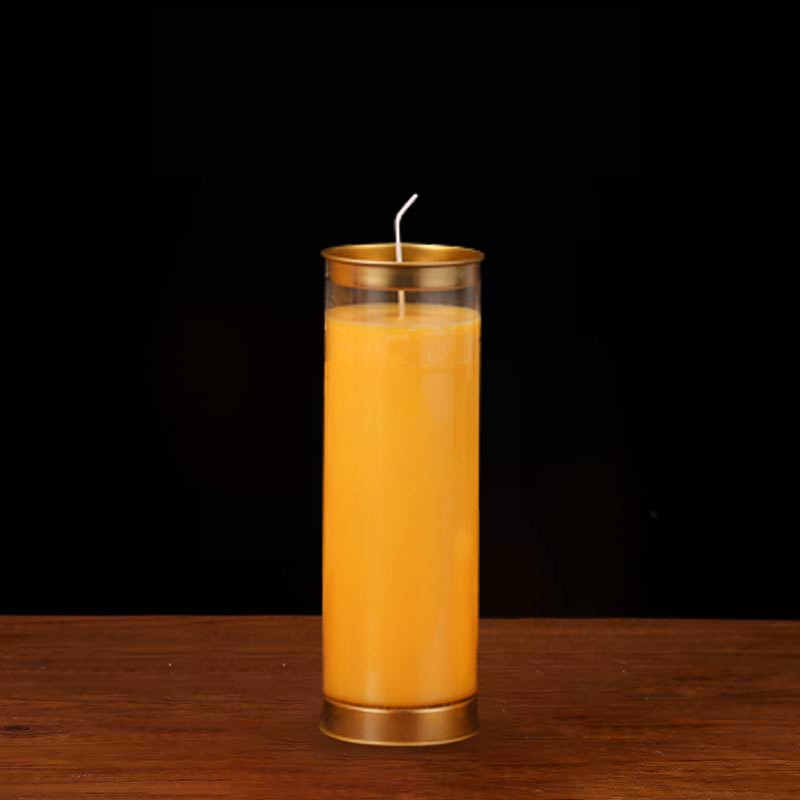 Meditationsgebet, Altarkerze, buddhistische Tempelrituale, Gebrauchsgegenstände - Gelb - Mittel (3 Tage) - image 14