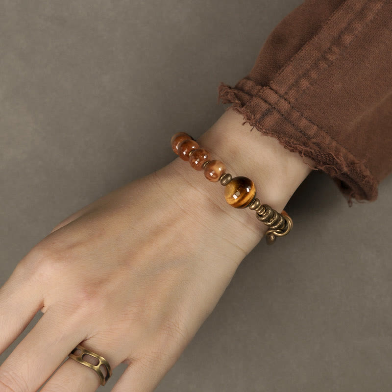 Buddha Stones, Kuka-Samen, Tigerauge, Goldglanz, Obsidian, Messing, Kupfer – Armband für Reichtum und Glück - image 5