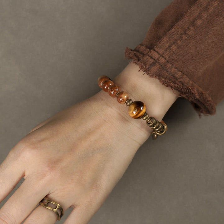Buddha Stones, Kuka-Samen, Tigerauge, Goldglanz, Obsidian, Messing, Kupfer – Armband für Reichtum und Glück - image 5
